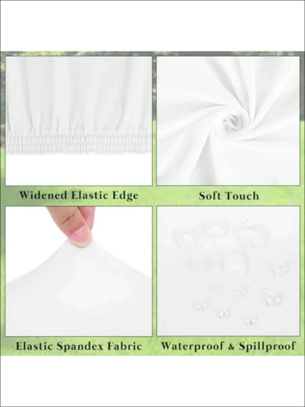 Picnic Table Cover Fitted Tablecloth 6 ft Rectangle Waterproof Polyester